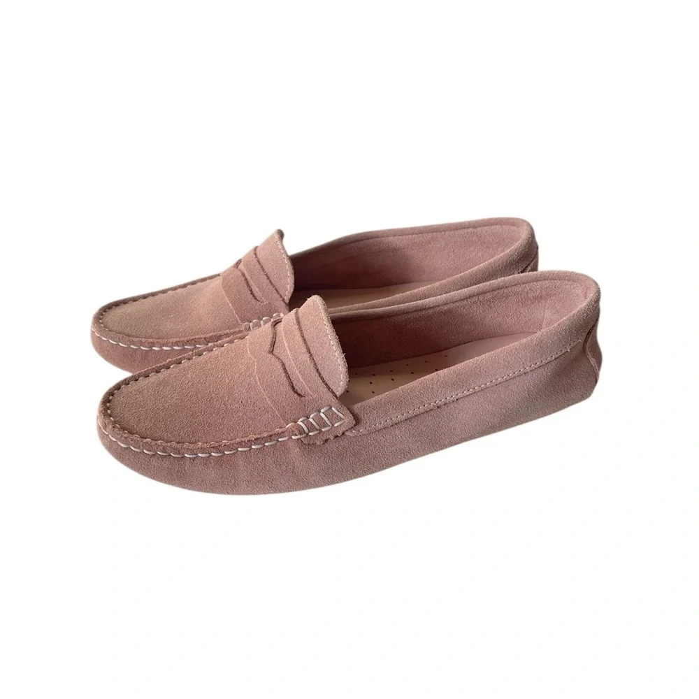 Mossimo Matteo pink suede driving loafer moccasins